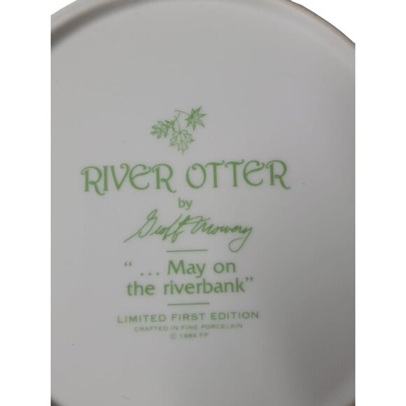 Geoff Mowery Forest Collectors Plate River Otter May 1984 Limit First Edition 9" - Picture 4 of 4